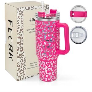 Pink Leopard Tumbler 40oz